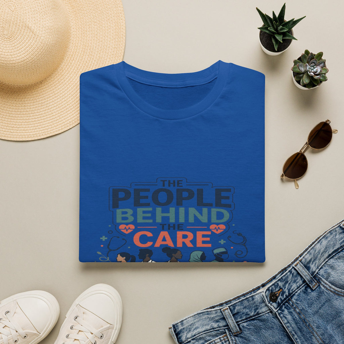 Modern T-Shirt Design Celebrating Healthcare Professionals' Dedication- Graphic Tees