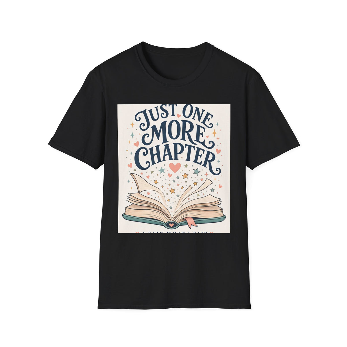 Open Book Turning Into Stars And Hearts With Text Design