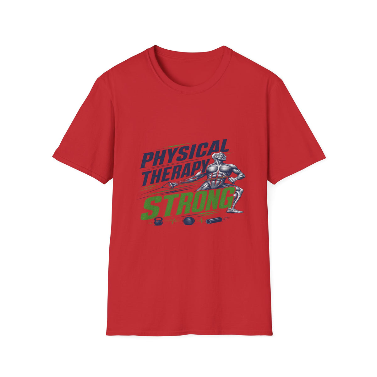 Bold Typography Design With Muscular Figure and Dynamic Lines- Graphic Tees