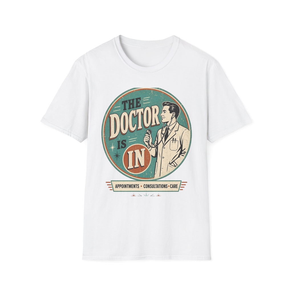 Vintage 1950s Doctor Office Graphic With Classic Badge