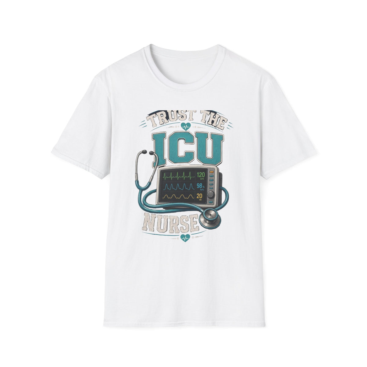 Bold T Shirt Design Featuring Trust The ICU Nurse Phrase