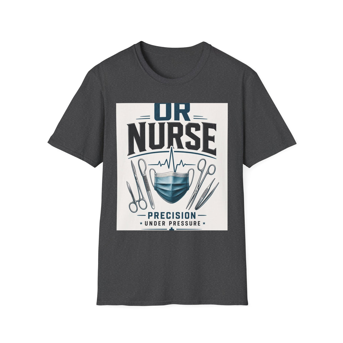 Bold T Shirt Design Featuring Nurse Motto With Instruments