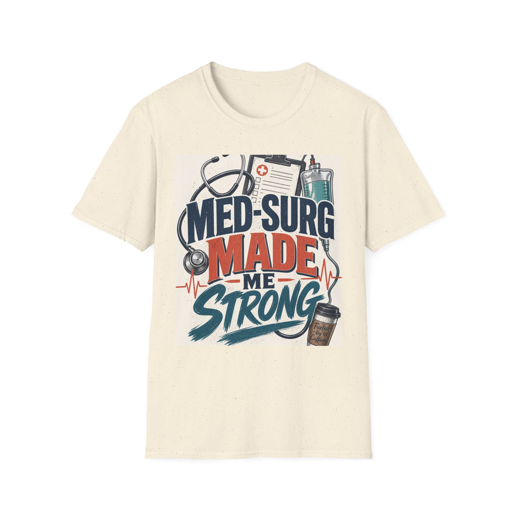 Bold Typography Design Celebrating Med Surg Strength With Healthcare Icons