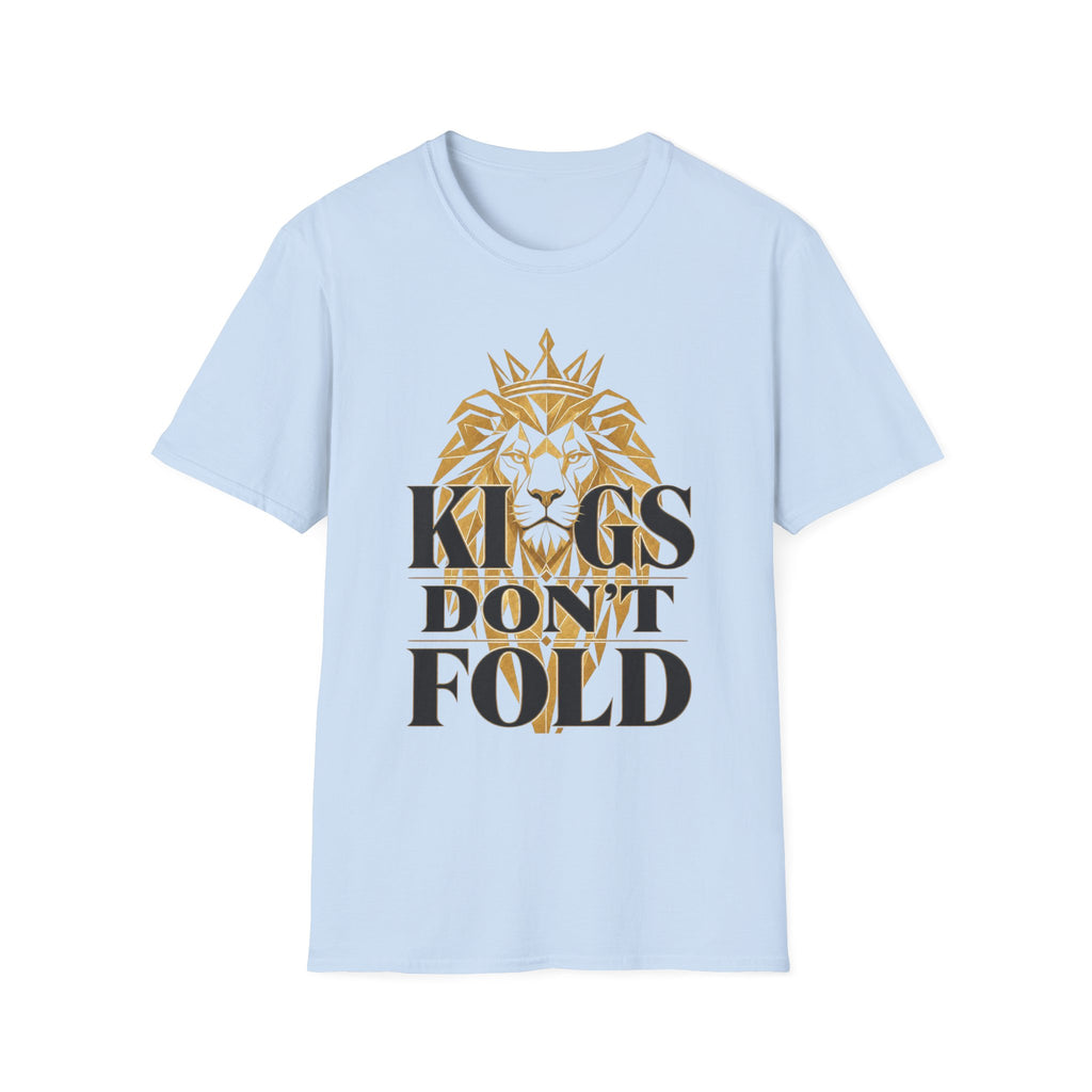 Kings Don't Fold T‑Shirt — Gold Lion Crown Graphic Tee