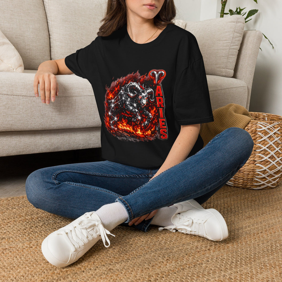 Aries Ram Zodiac T-Shirt — Fiery Ram Astrology Tee