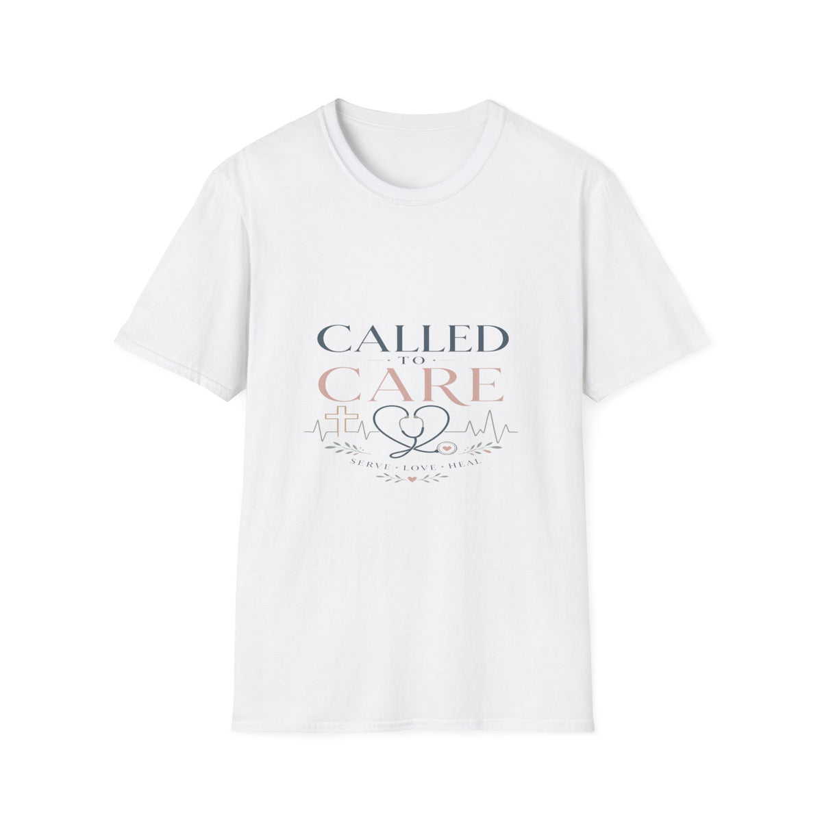 Elegant Christian Healthcare Design Featuring Called To Care Phrase- Graphic Tees