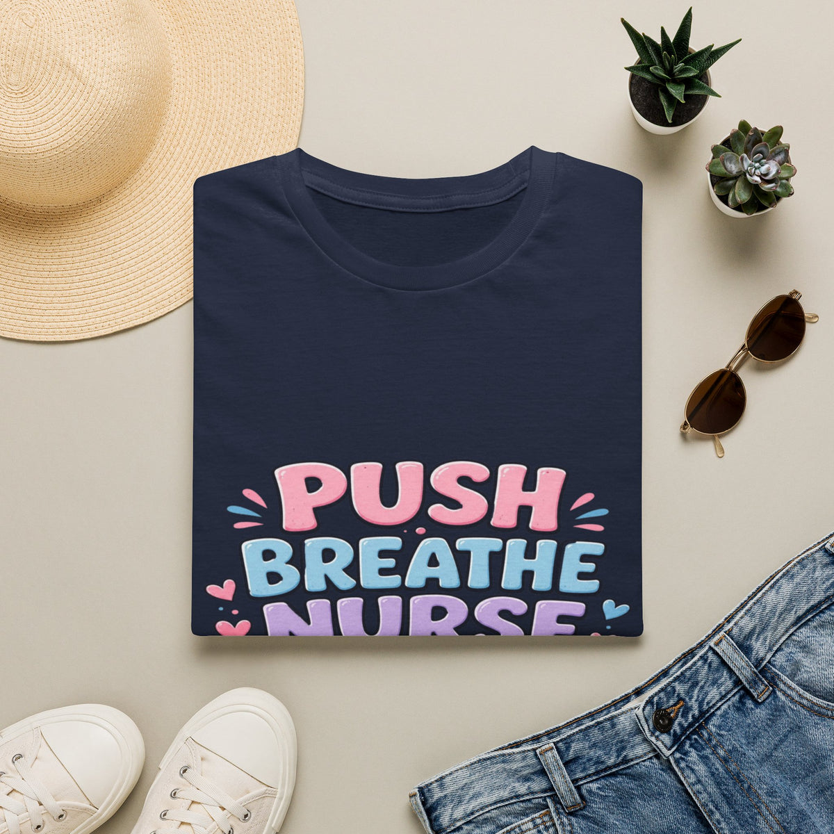 Playful Typography Design With Baby Footprints And Heart- Graphic Tees