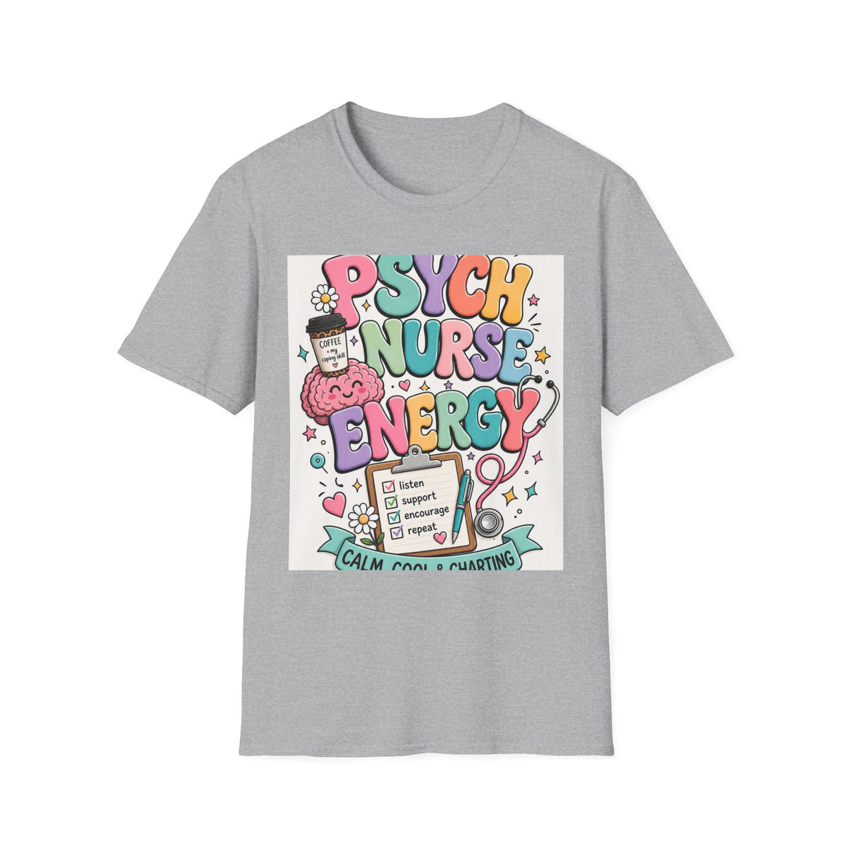 Playful Typography Design Celebrating Psych Nurse Energy