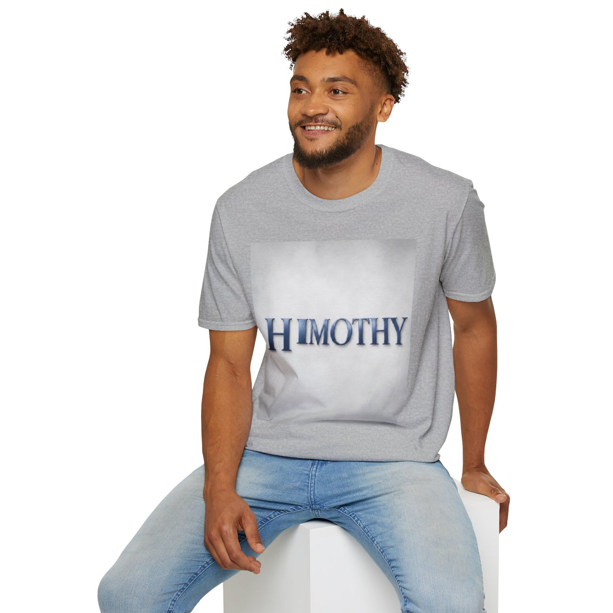 Timothy Name Graphic T-Shirt — 'HIMOTHY' Vintage Lettering Tee