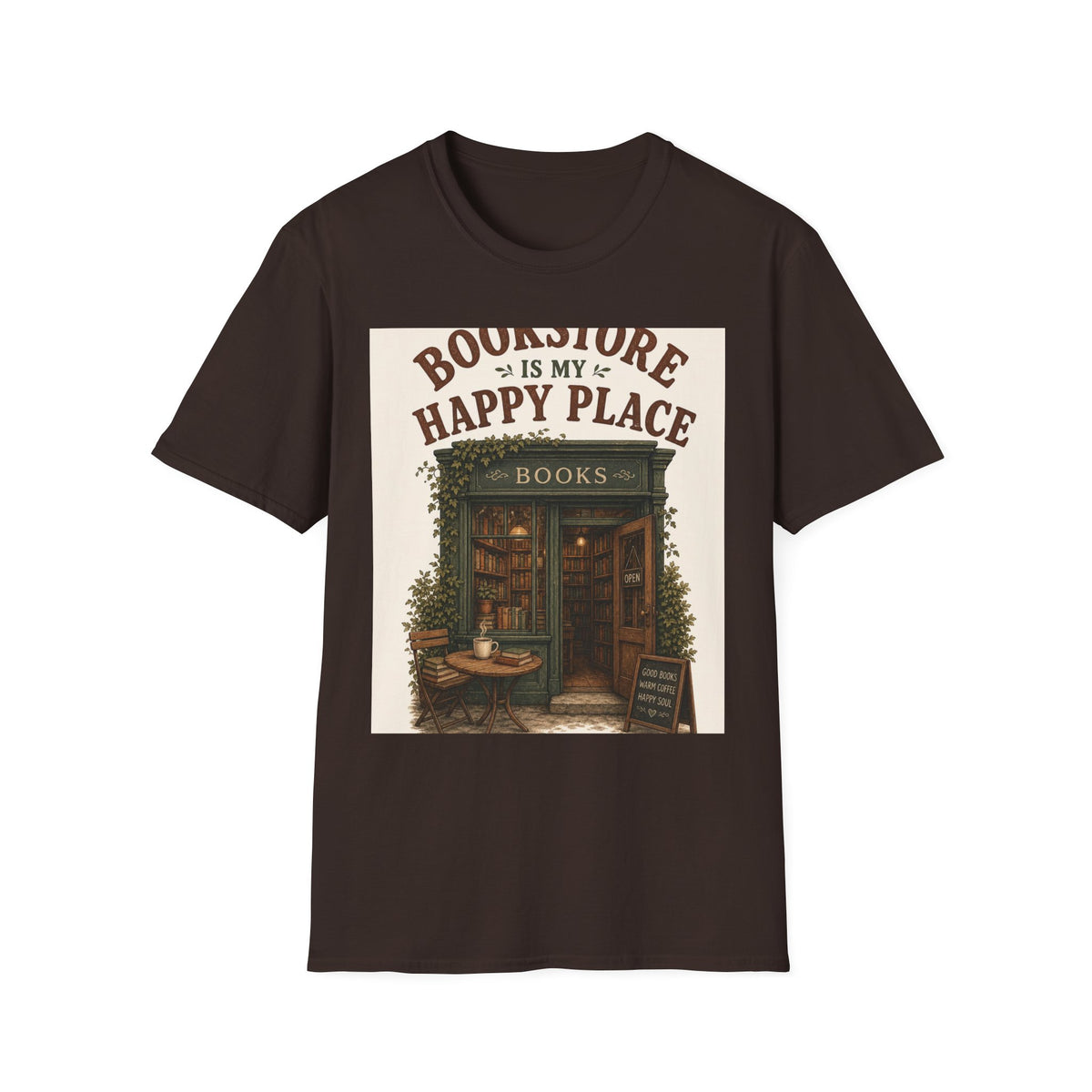 Vintage Bookstore Front With Open Door And Warm Aesthetic
