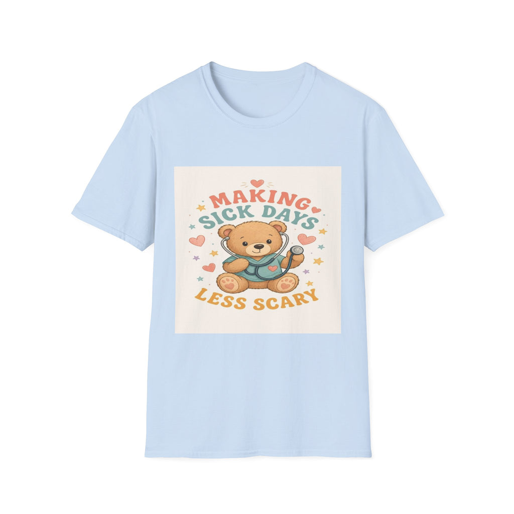 T-shirt Design Featuring Teddy Bear With Stethoscope And Stars- Graphic Tees