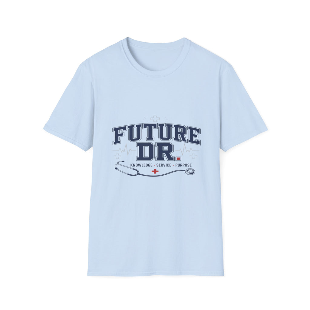 Collegiate T-shirt Design With Future Dr Text And Medical Accents- Graphic Tees