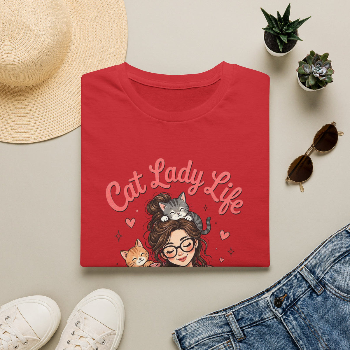 Cat Lady Life T-Shirt — Cute Cat Mom Graphic Tee