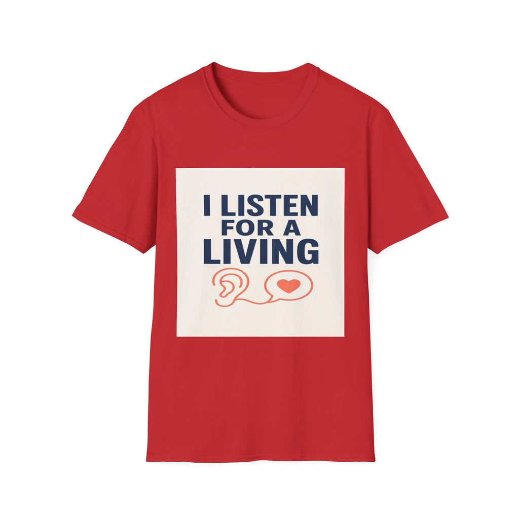 Bold Text And Minimalist Ear Illustration In Modern Design- Graphic Tees