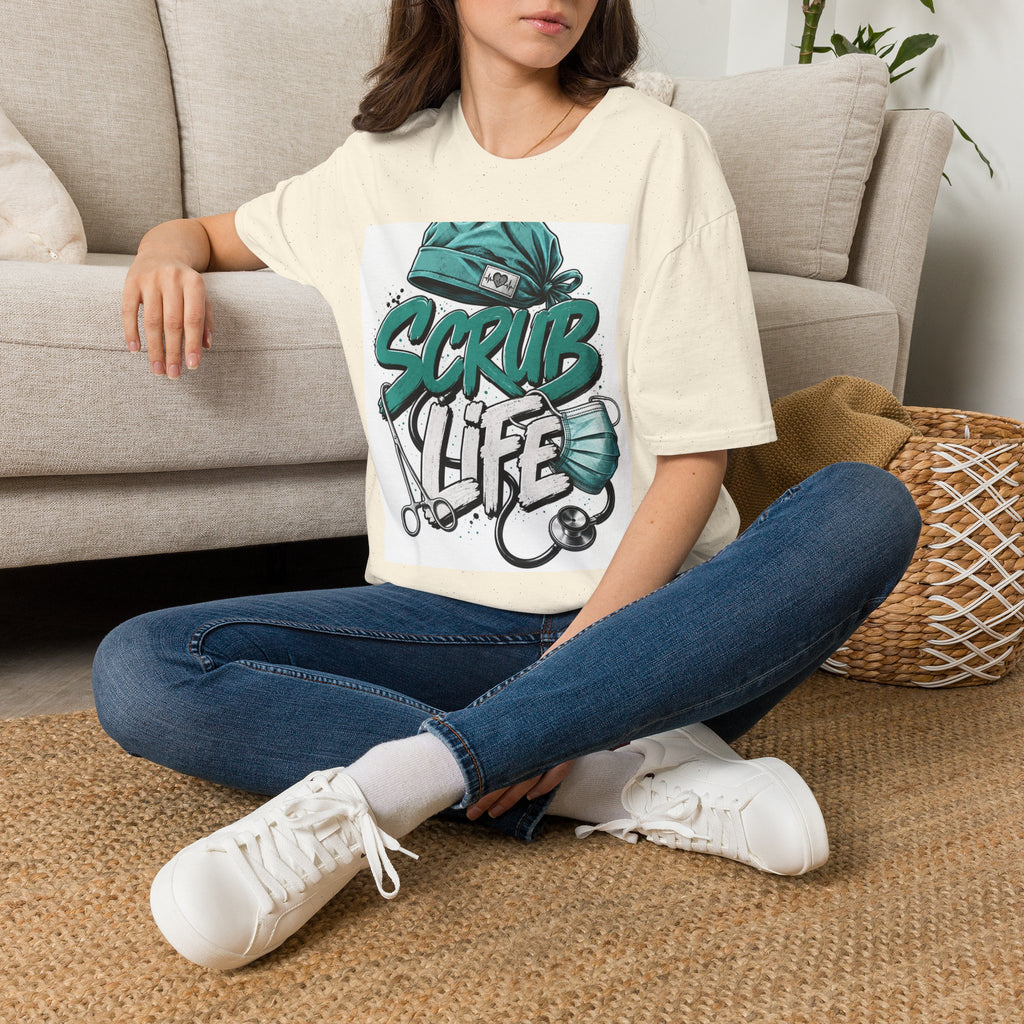Modern Scrub Life T Shirt Design With Playful Typography