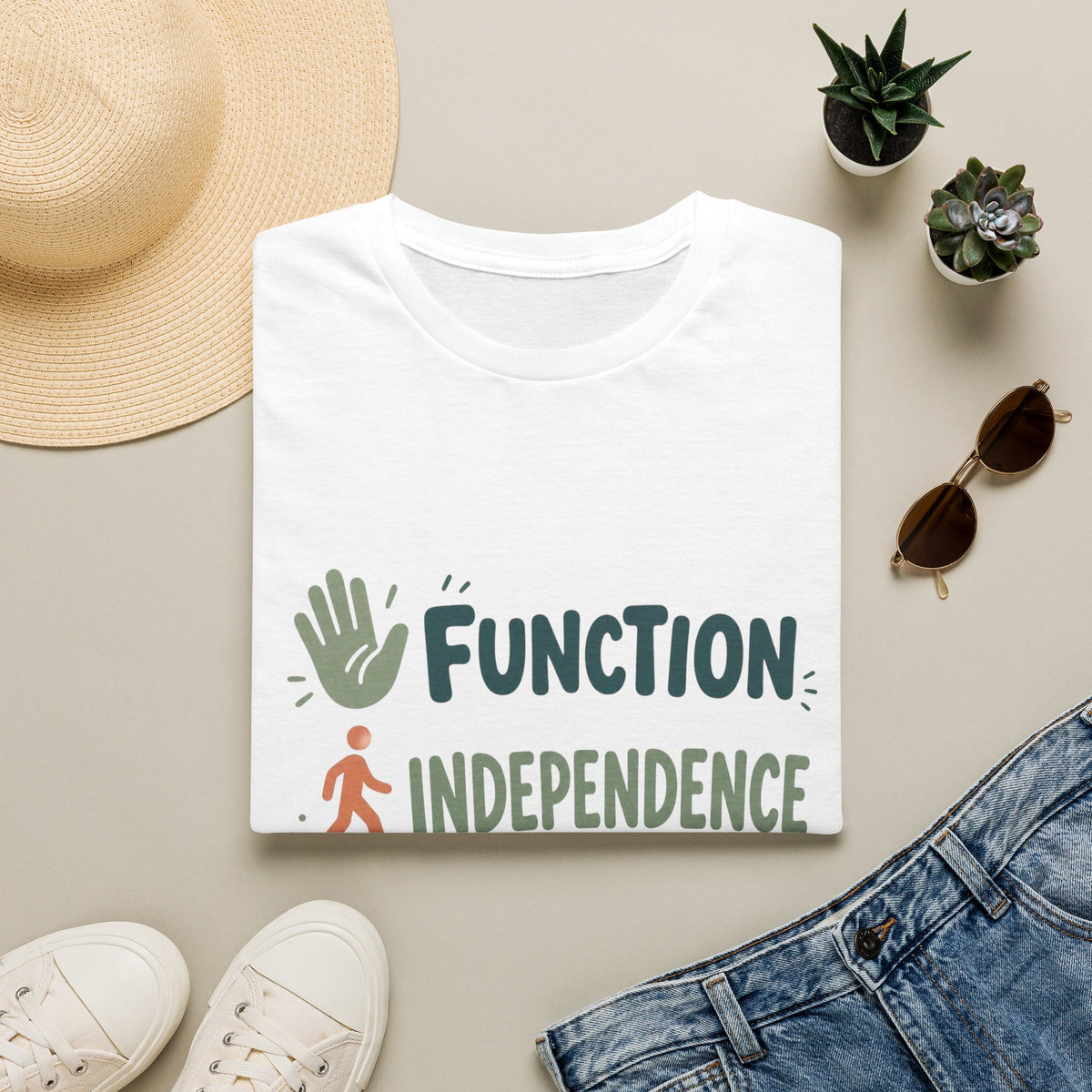 Playful Typography Featuring Function Independence Life With Icons