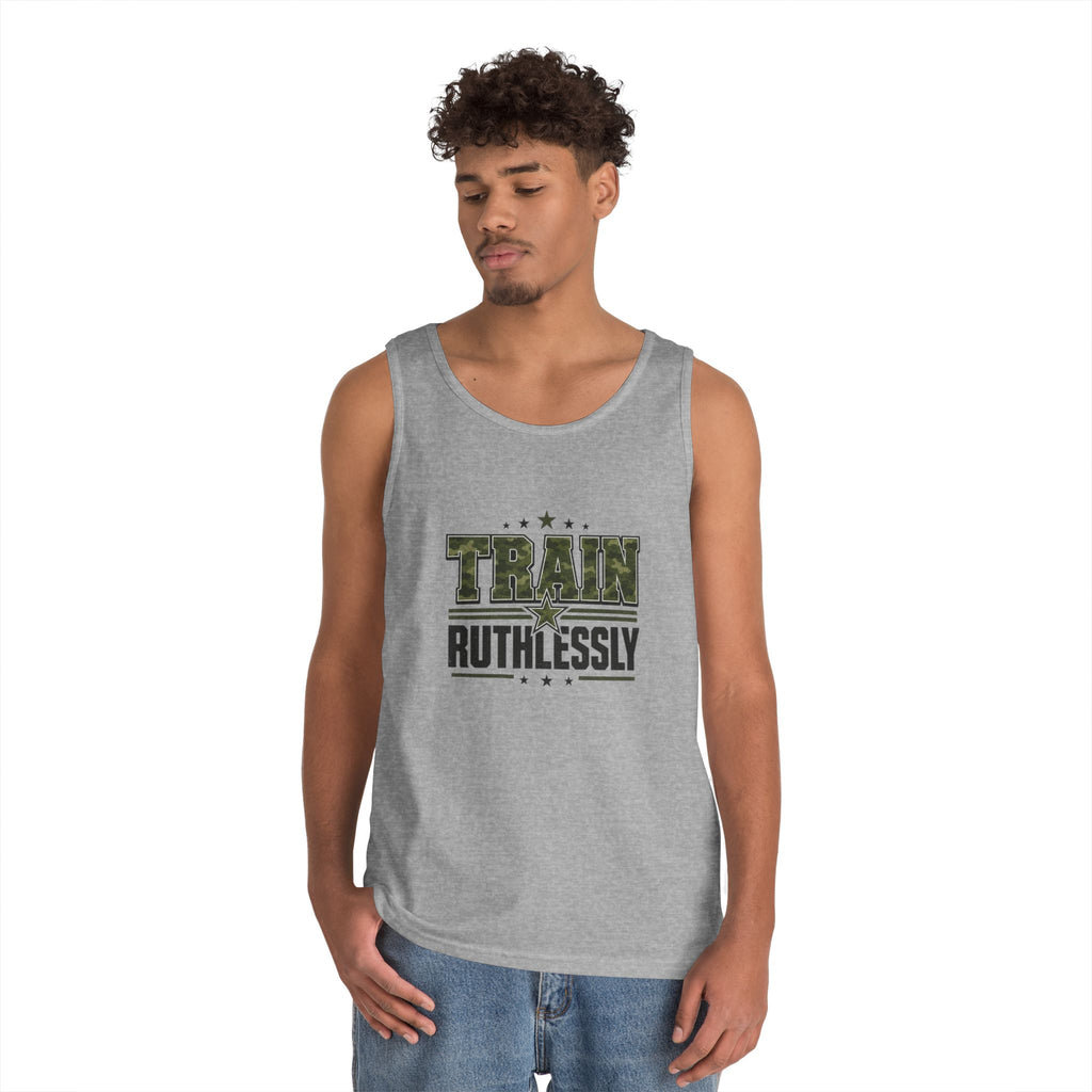 Train Ruthlessly Camouflage Gym Tank