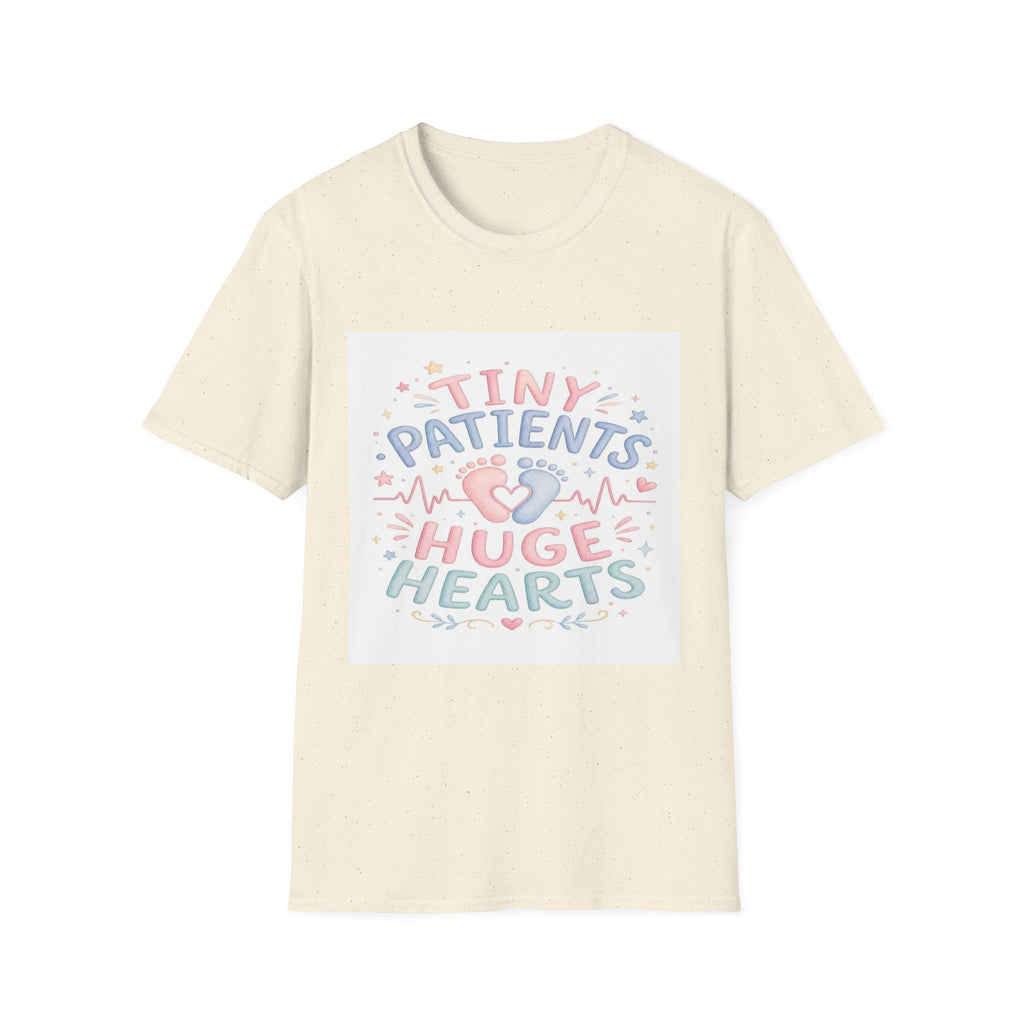 Whimsical T-Shirt Design Featuring Tiny Patients Huge Hearts- Graphic Tees