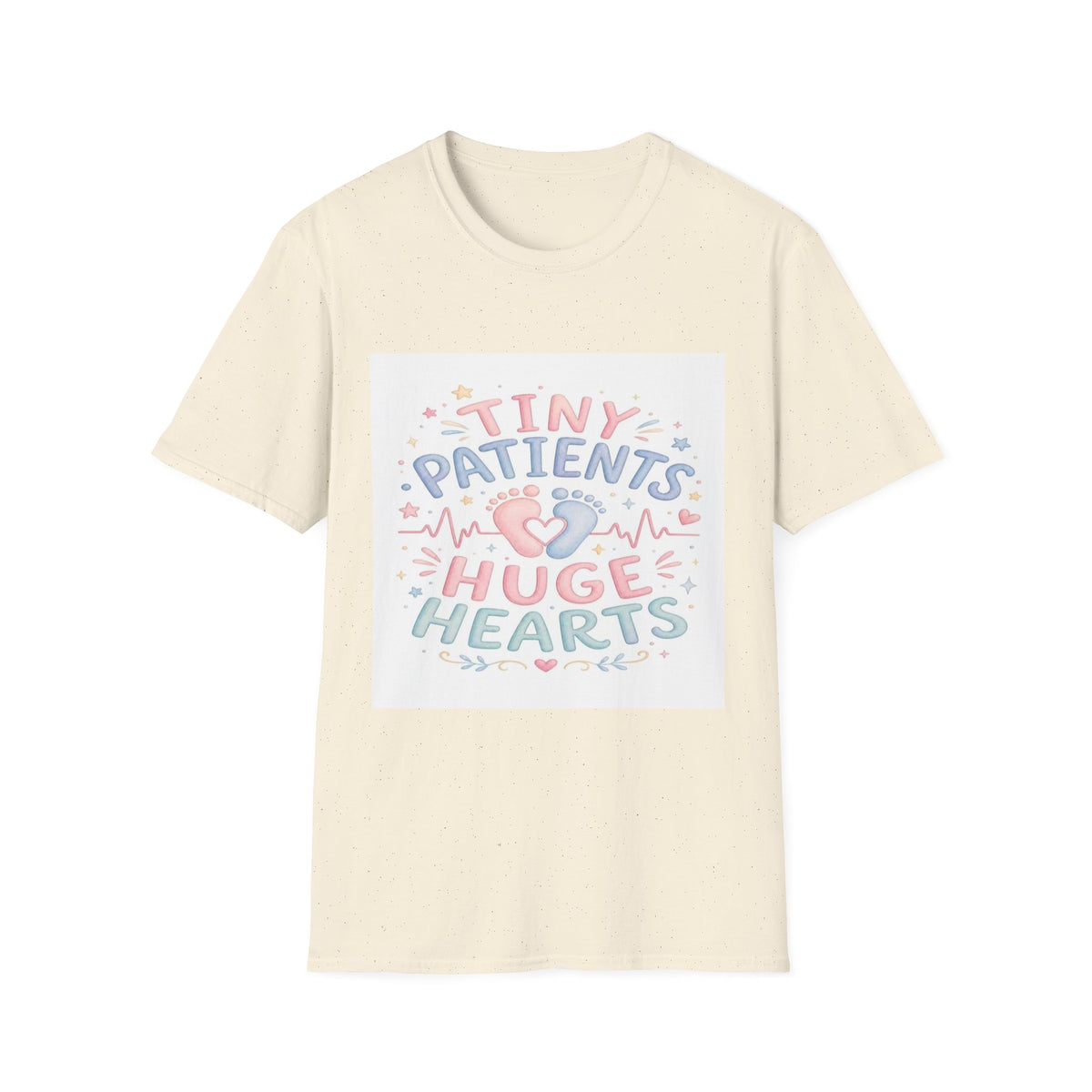Whimsical T-Shirt Design Featuring Tiny Patients Huge Hearts- Graphic Tees