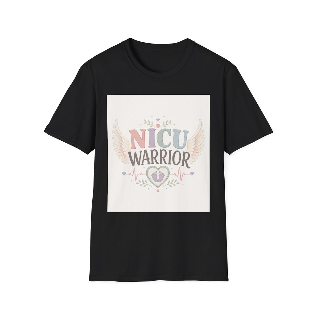 NICU Warrior Design With Baby Footprint And Angel Wings