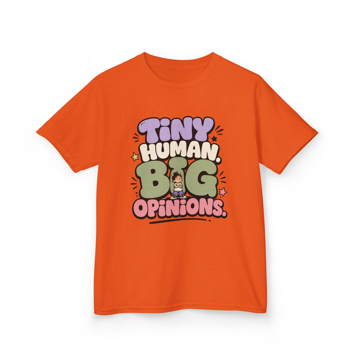 Kids T-Shirt — “Tiny Human, Big Opinions” Cute Toddler Graphic Tee
