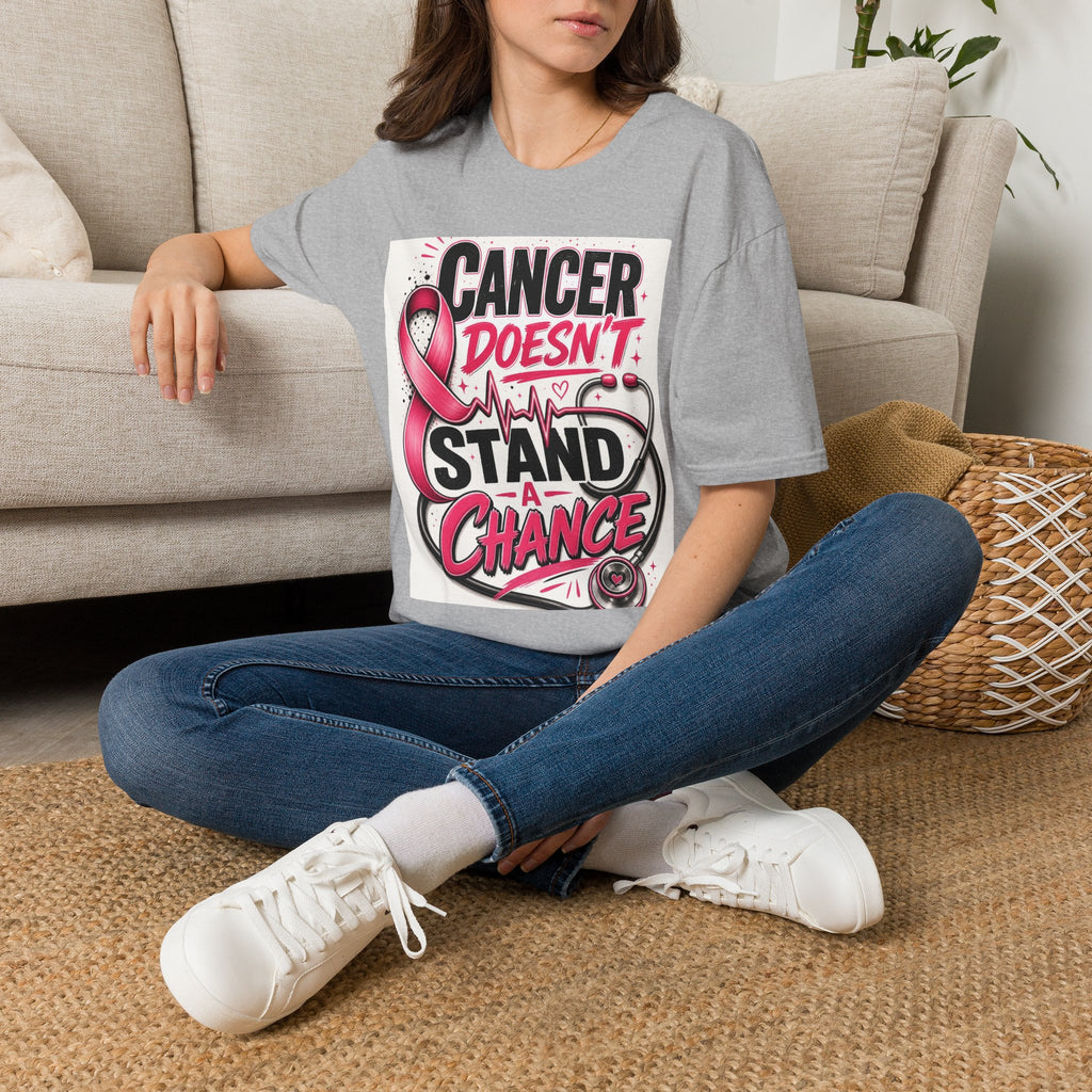 Bold Oncology Nurse Design Featuring Empowering Phrase With Awareness Ribbon