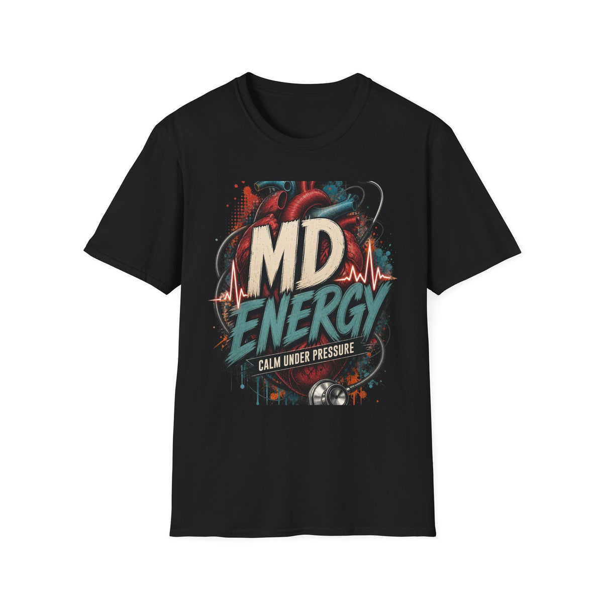 Bold MD Energy Graphic With Anatomical Heart Design