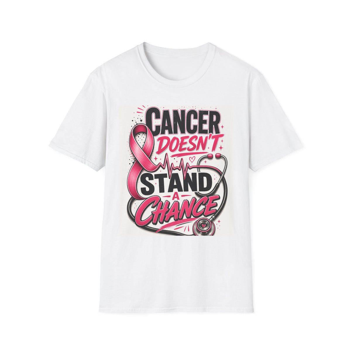 Bold Oncology Nurse Design Featuring Empowering Phrase With Awareness Ribbon