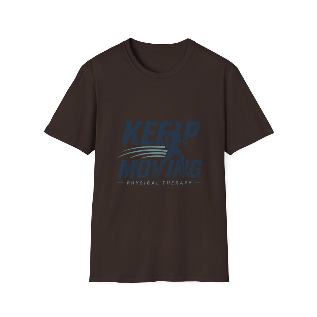 Minimalist T Shirt Design Featuring Keep Moving Statement