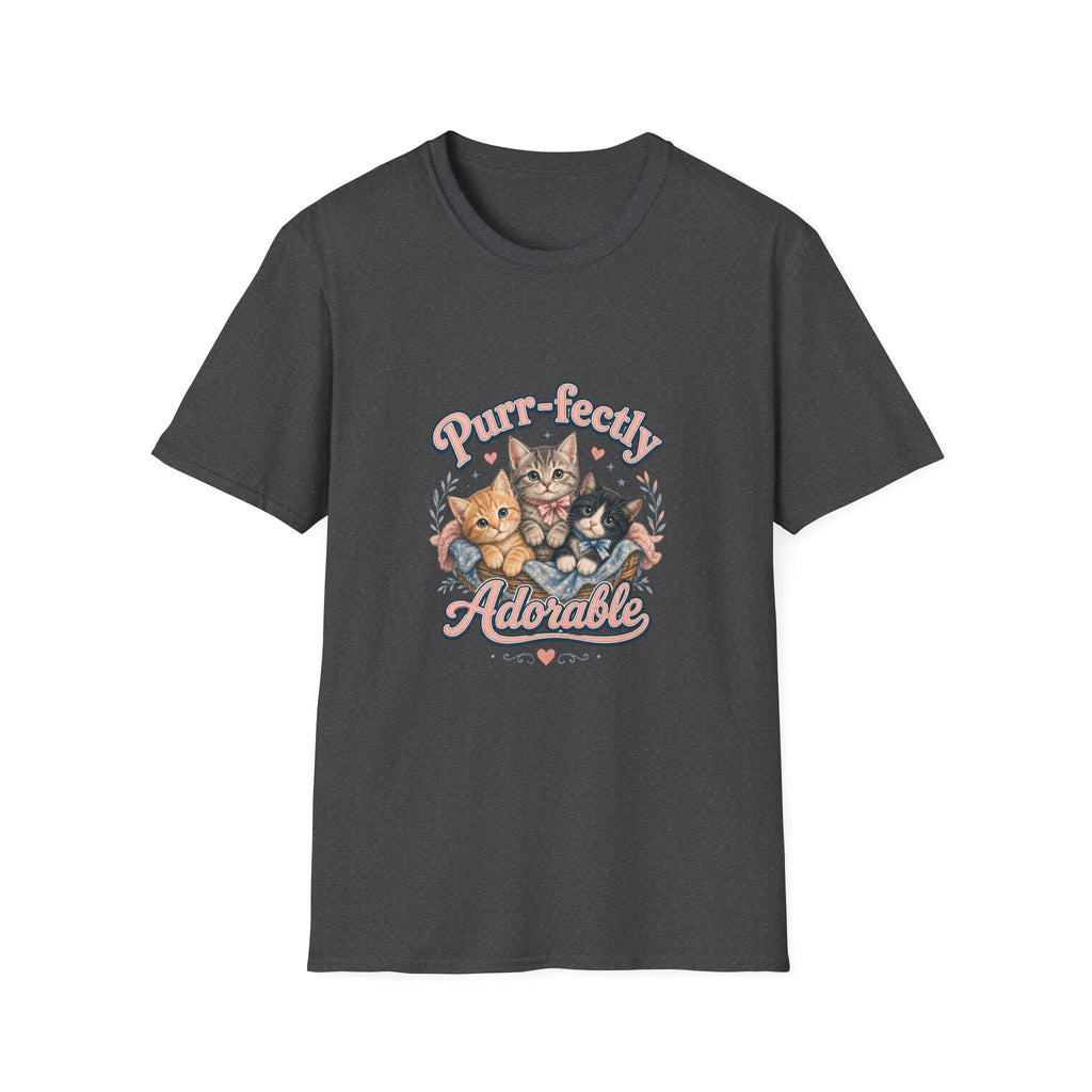 Cat T-Shirt — "Purr-fectly Adorable" Cute Kitten Graphic Tee