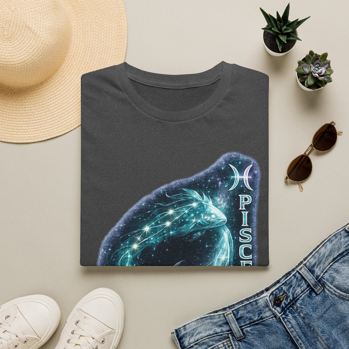 Pisces Zodiac T-Shirt — Starry Whale Astrology Tee