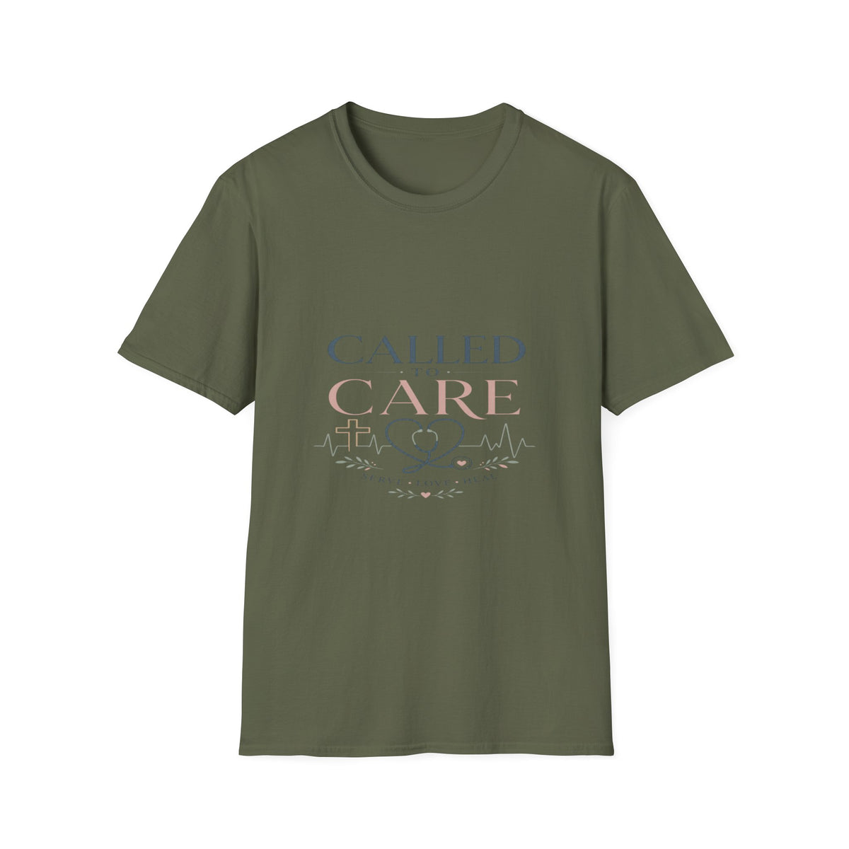 Elegant Christian Healthcare Design Featuring Called To Care Phrase- Graphic Tees