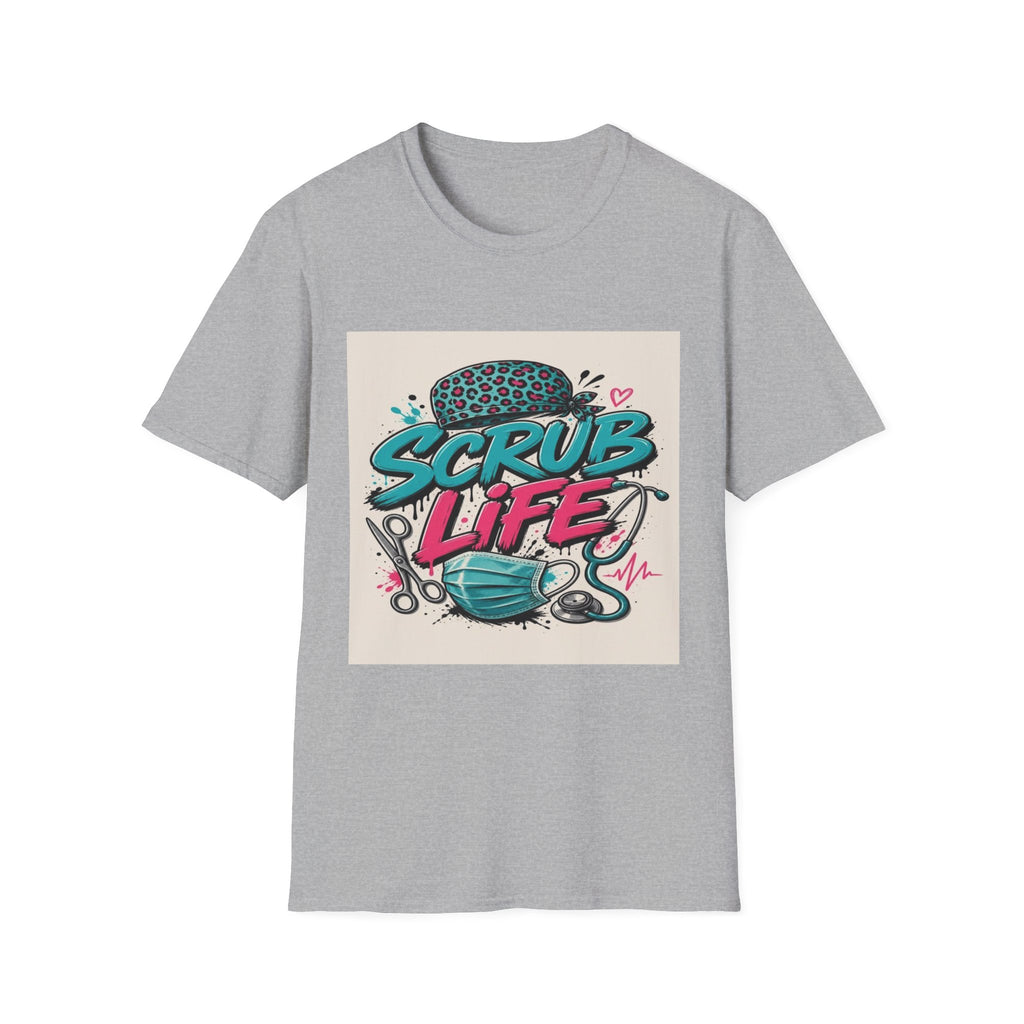Scrub Life T-Shirt Design Featuring Bold Streetwear Typography- Graphic Tees