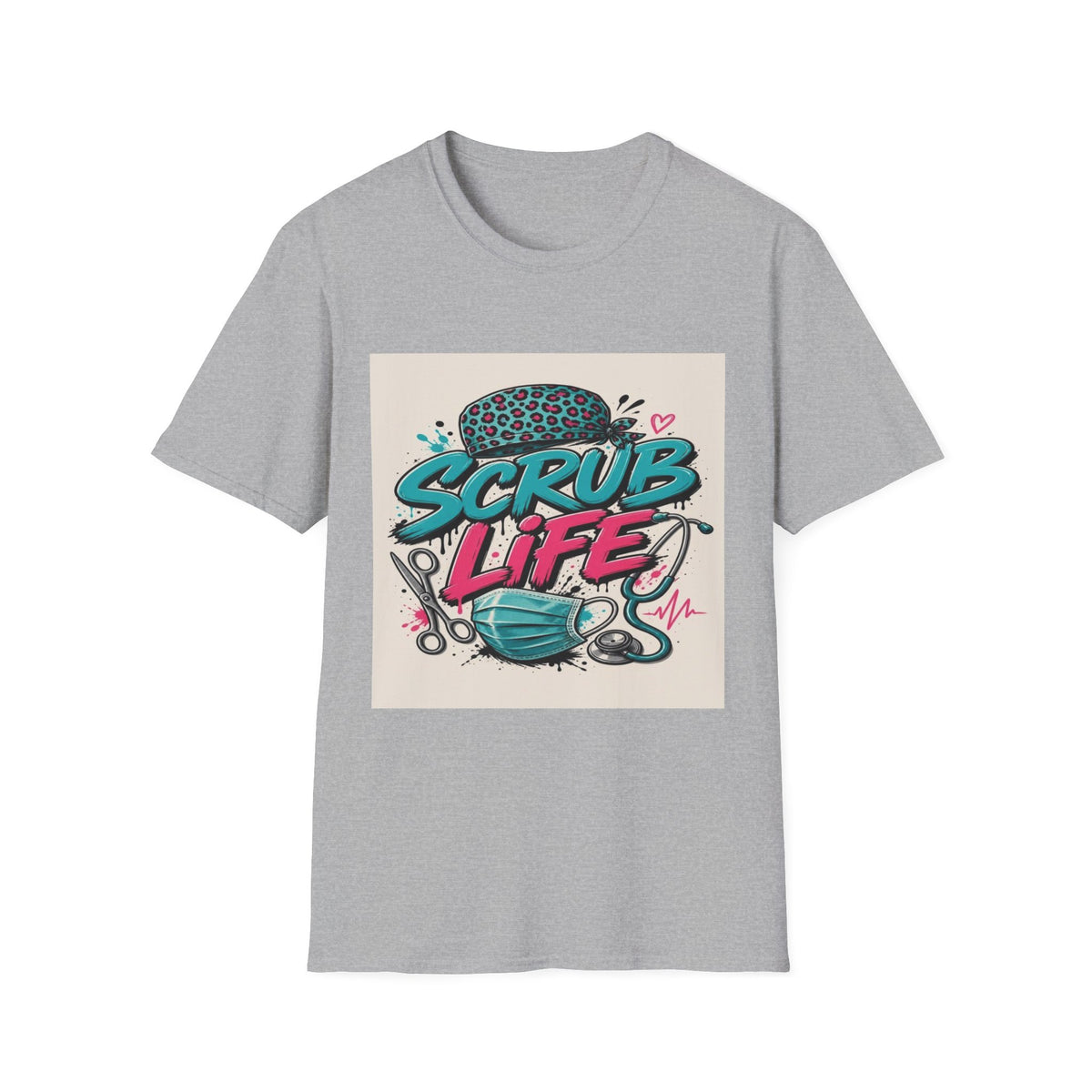 Scrub Life T-Shirt Design Featuring Bold Streetwear Typography- Graphic Tees
