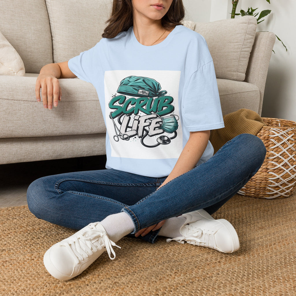 Modern Scrub Life T-Shirt Design With Playful Typography- Graphic Tees