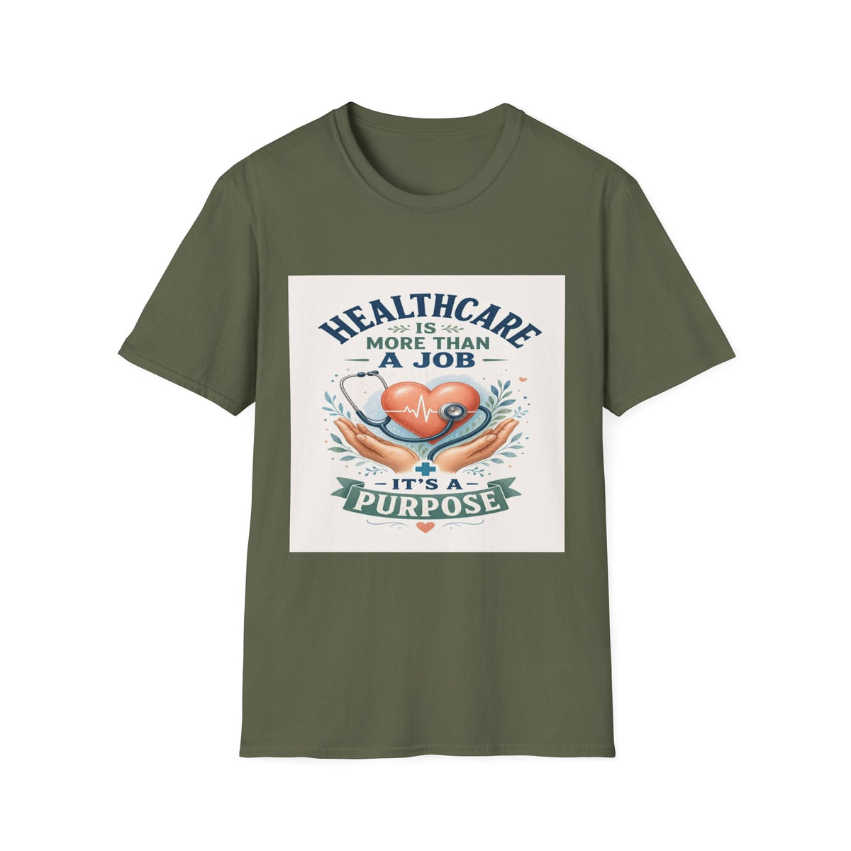 Inspirational T-shirt Design Featuring Compassionate Healthcare Imagery- Graphic Tees