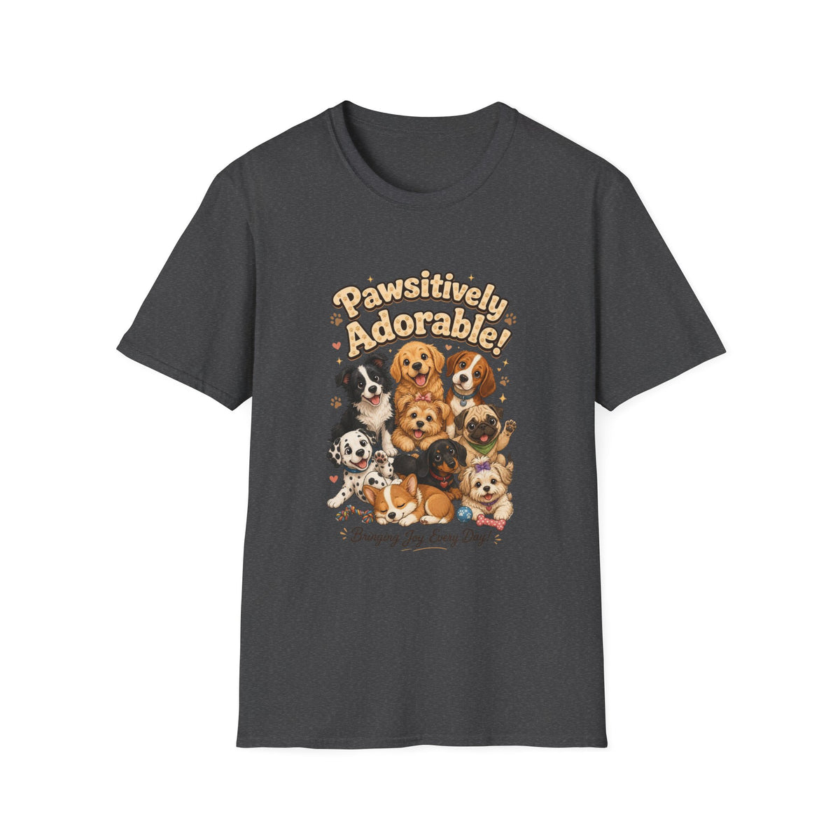 Pawsitively Adorable! Dog Lover T-Shirt — Cute Puppies Graphic Tee