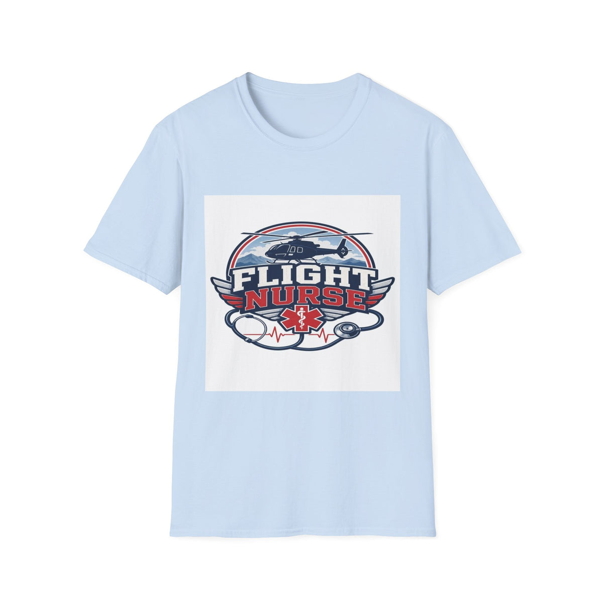 Aviation-Inspired T-Shirt Design Featuring Flight Nurse Graphic- Graphic Tees