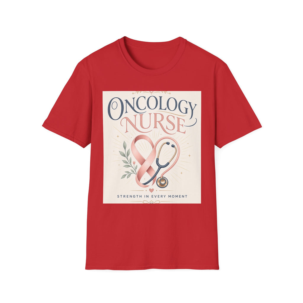 Elegant T Shirt Design With Oncology Nurse Text And Symbolism