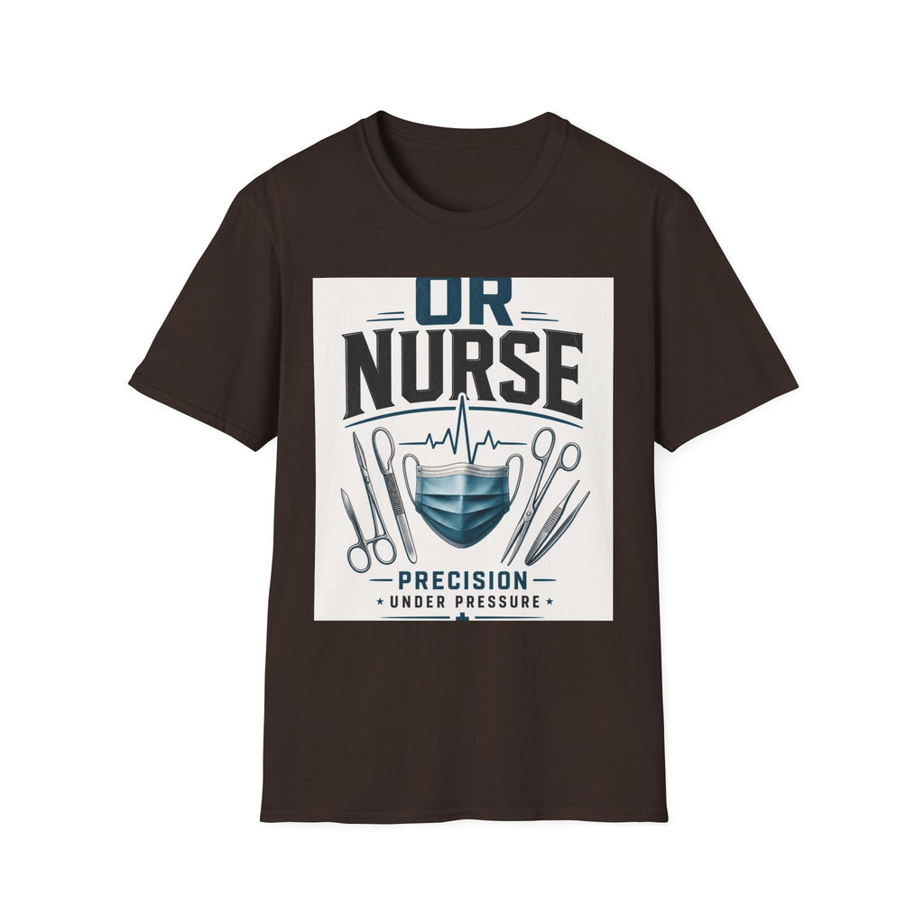 Bold T Shirt Design Featuring Nurse Motto With Instruments