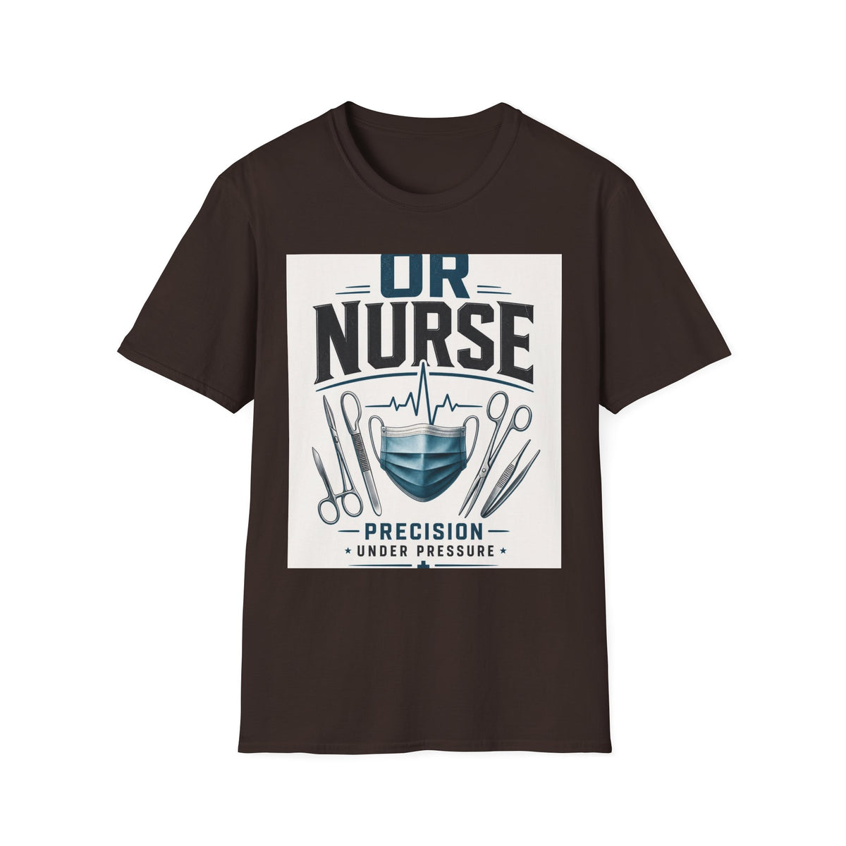 Bold T Shirt Design Featuring Nurse Motto With Instruments