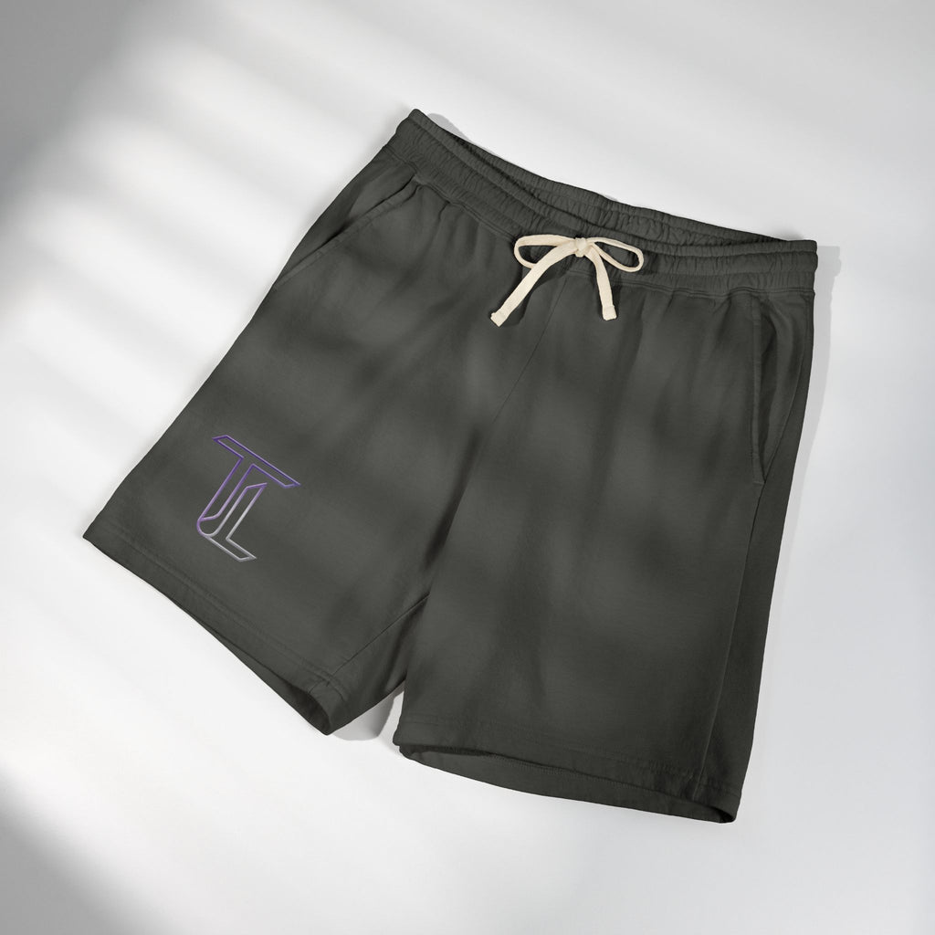 Fleece Sweat Shorts — Minimal Logo Garment-Dyed Lounge Shorts