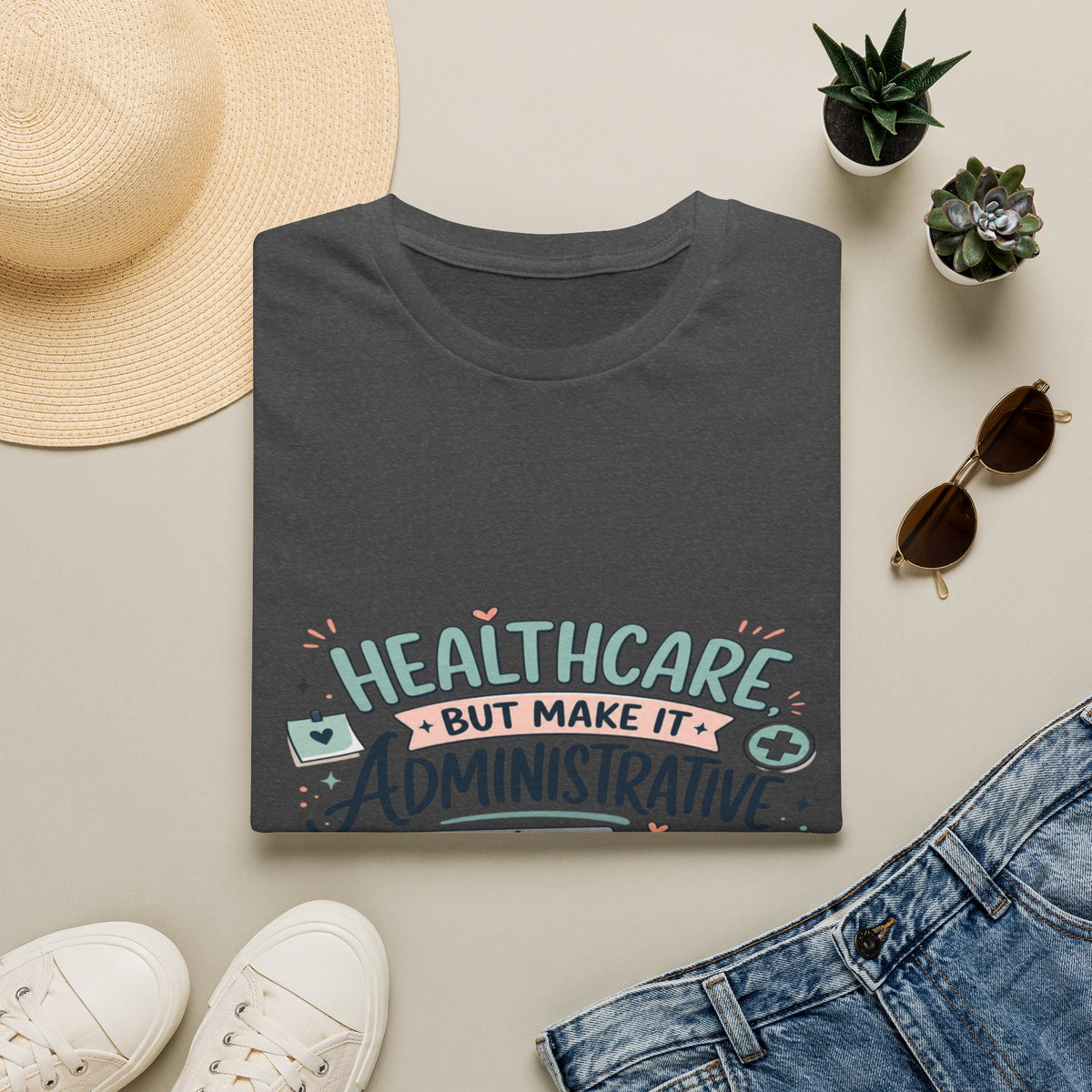 Playful T-Shirt Design Showcasing Creative Healthcare Typography- Graphic Tees
