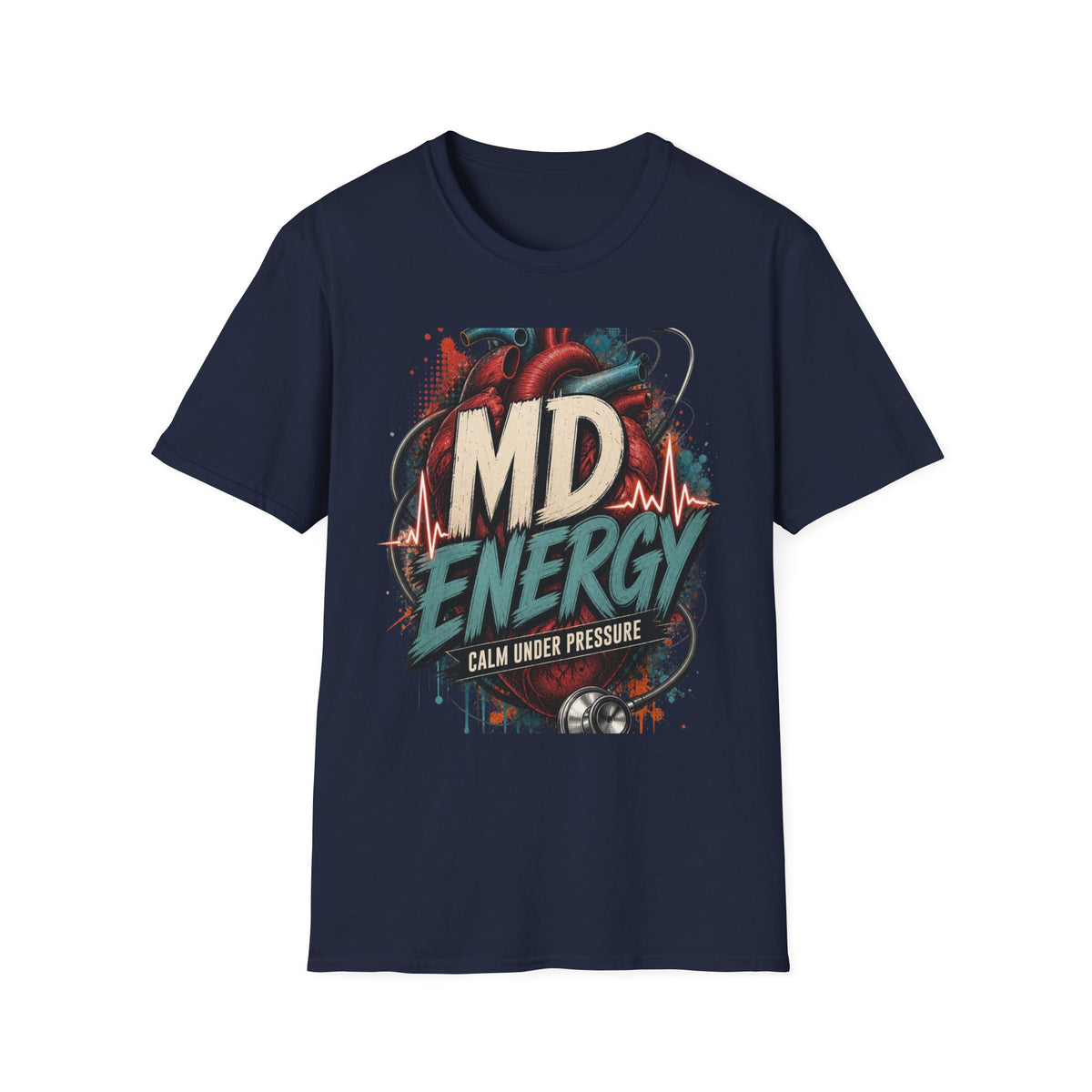 Bold MD Energy Graphic With Anatomical Heart Design