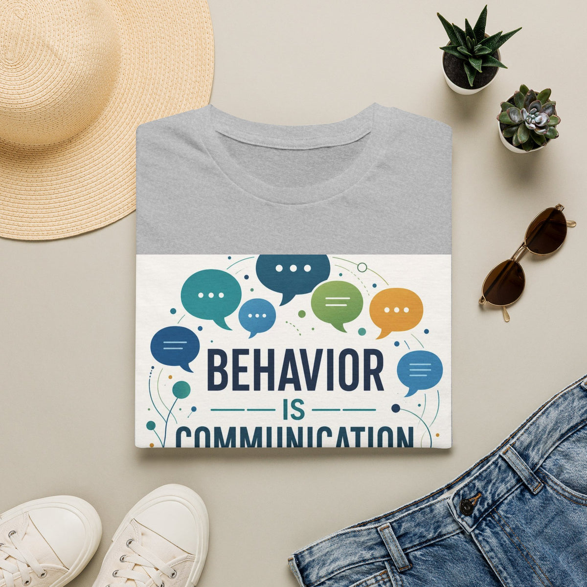 T Shirt Design Featuring Bold Phrase Surrounded By Colorful Speech Bubbles