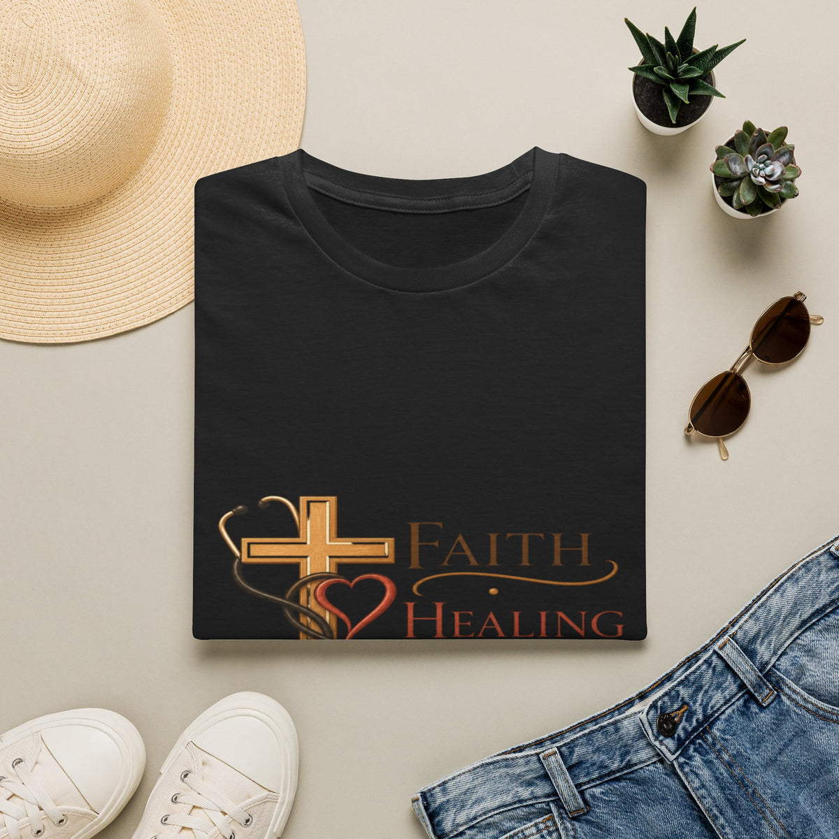 Elegant Typography Featuring Inspirational Healthcare Symbols- Graphic Tees