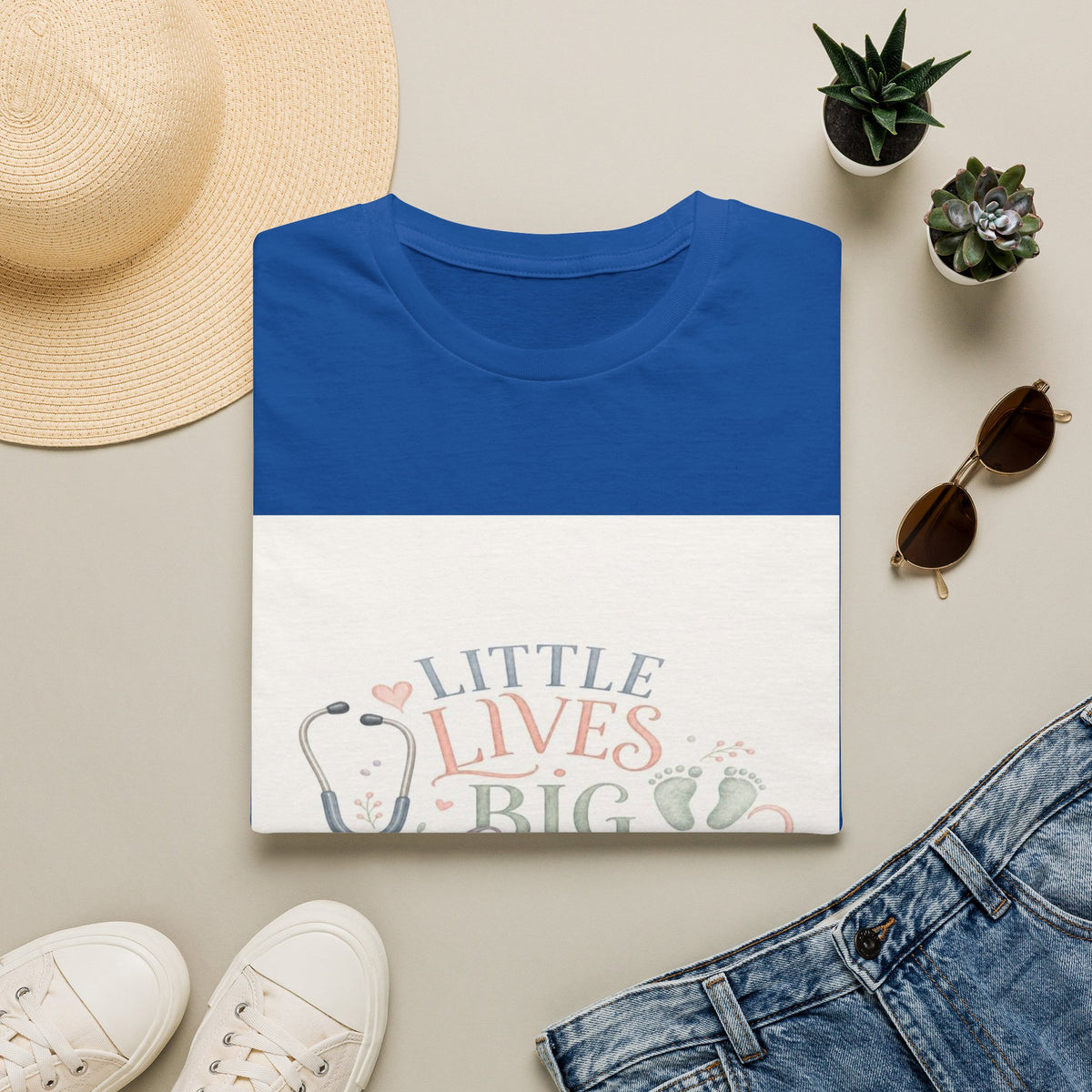 Little Lives Big Love NICU Design With Elegant Typography- Graphic Tees