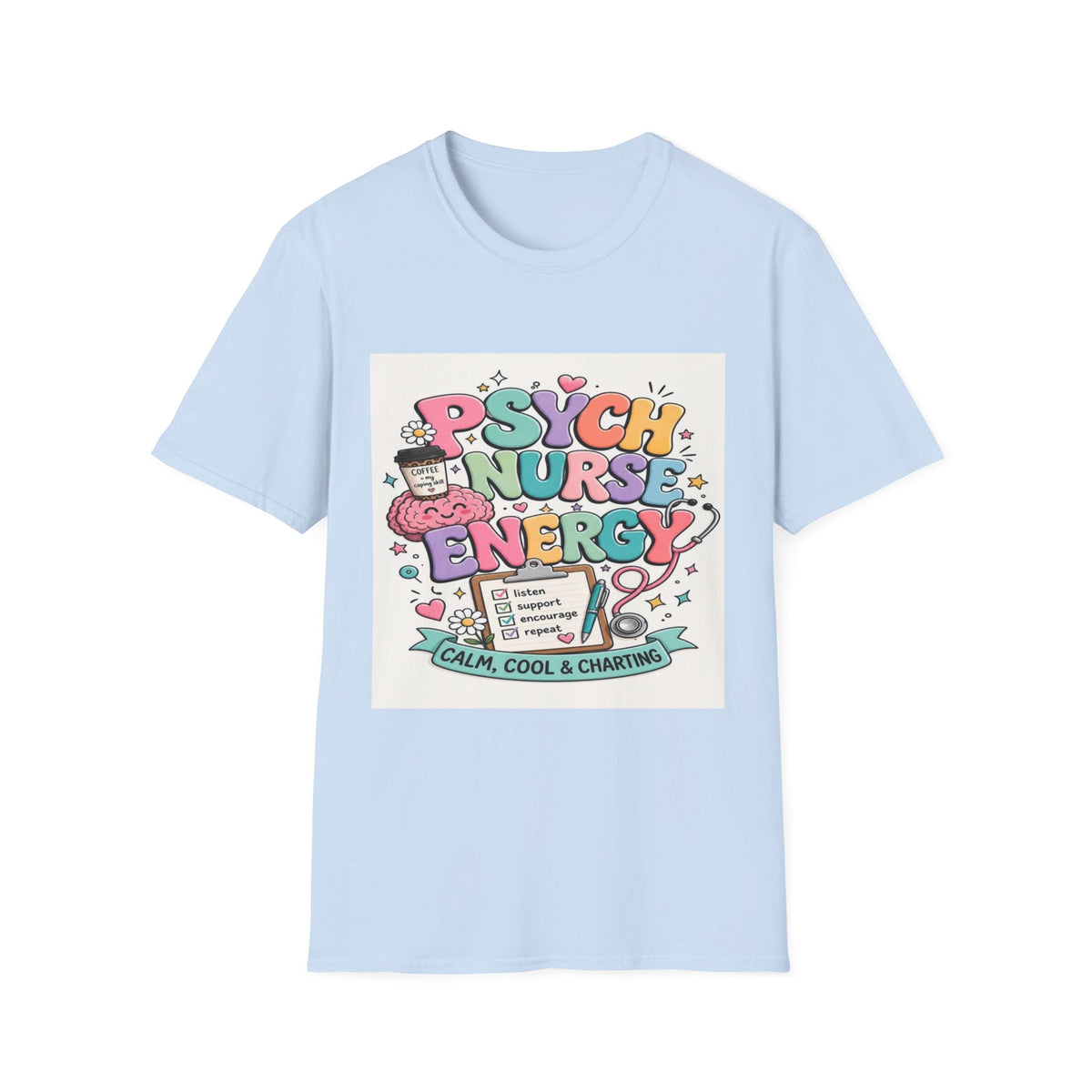 Playful Typography Design Celebrating Psych Nurse Energy- Graphic Tees