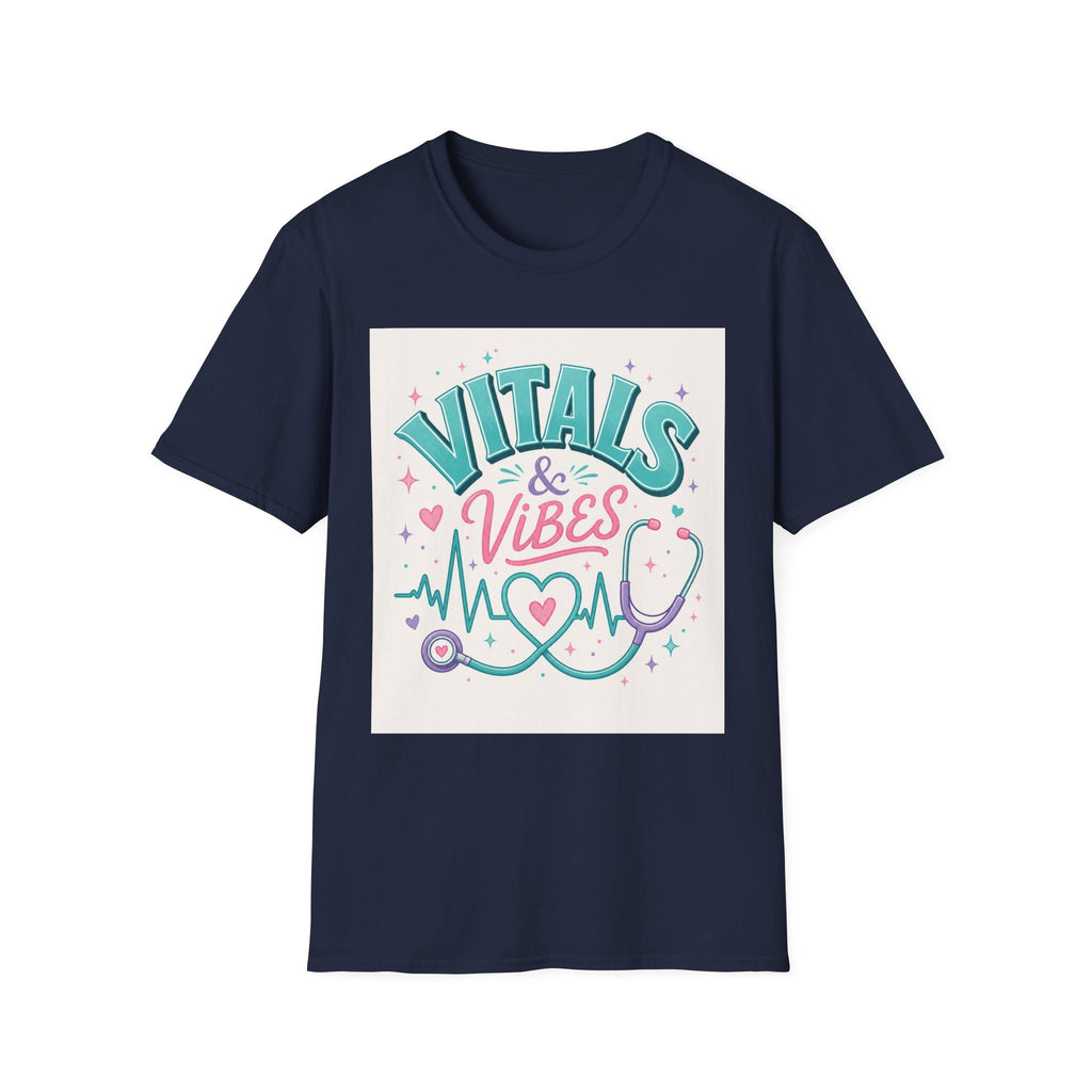 Trendy T Shirt Design Featuring Vitals And Vibes Phrase