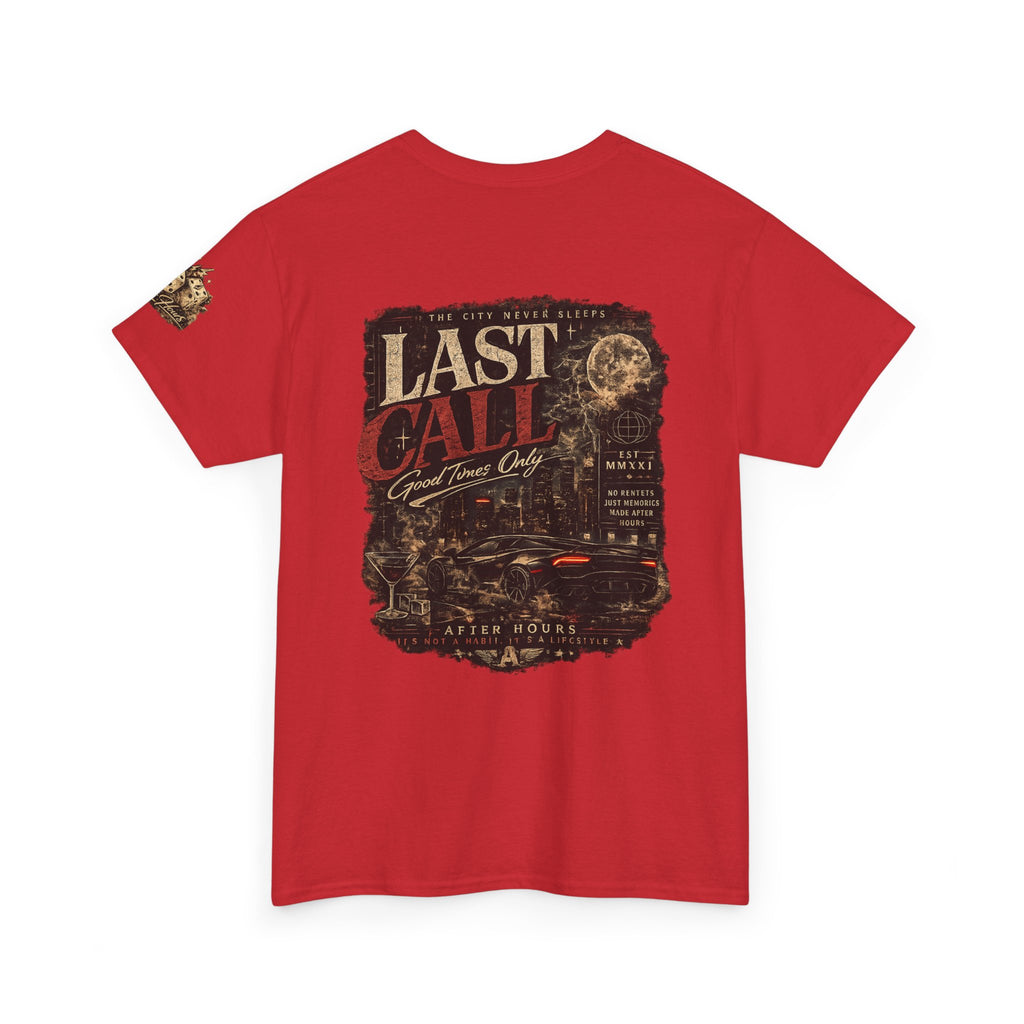Last Call Graphic Tee — Vintage Bar Nightlife T‑Shirt